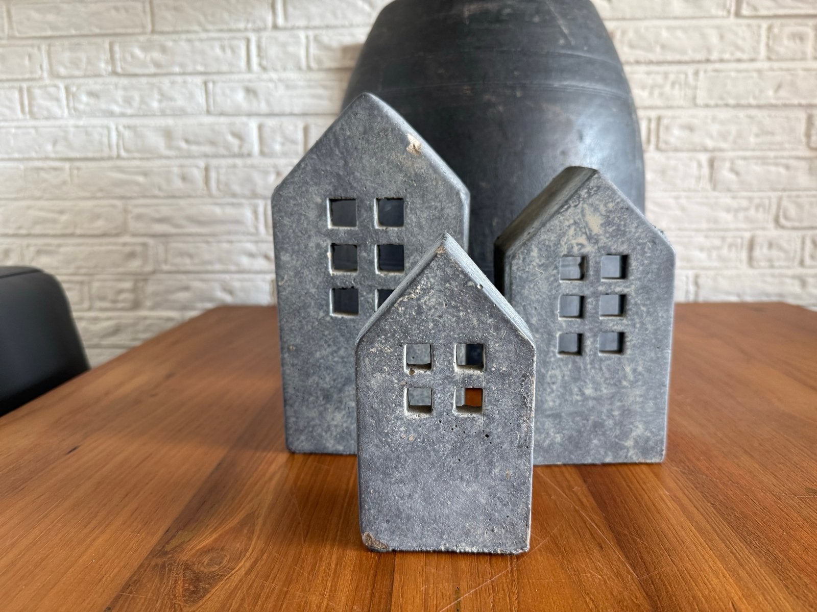 Brynxz Lichthuisjes Betongrijs - Set van 3, Ophalen of Verzenden, Zo goed als nieuw, Modern, Grijs