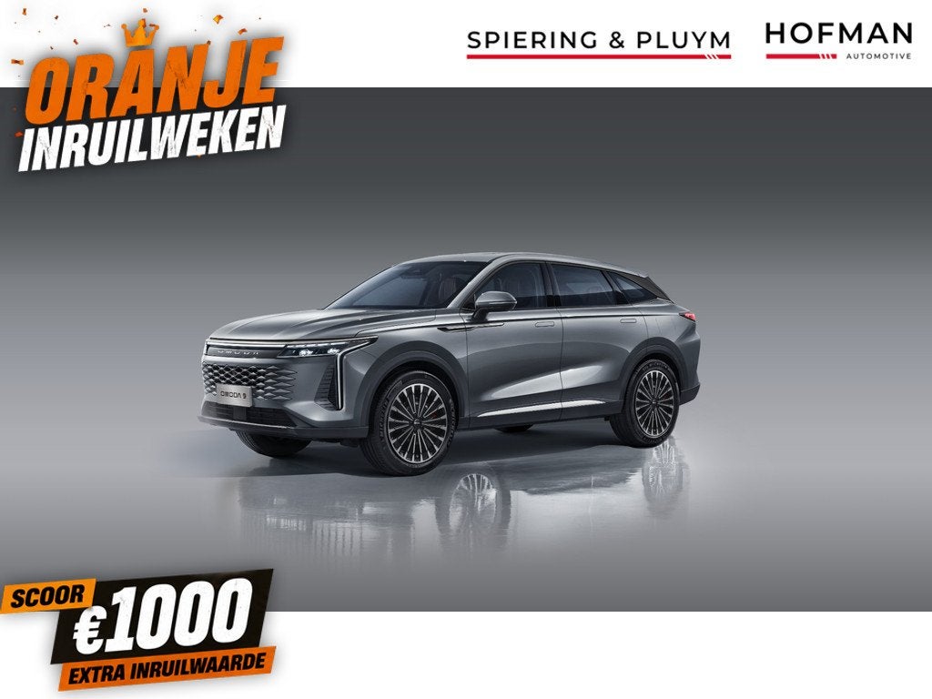 Omoda 9 1.5T-GDi SHS-P Premium | INRUILPREMIE | Pano | Stoel, Auto's, Overige Auto's, Automaat, Gebruikt, Zwart, 4 cilinders