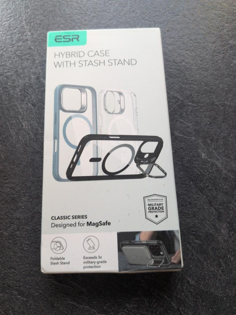 ESR Hybrid Case met Stash Stand voor iPhone 2024, Ophalen of Verzenden, Nieuw