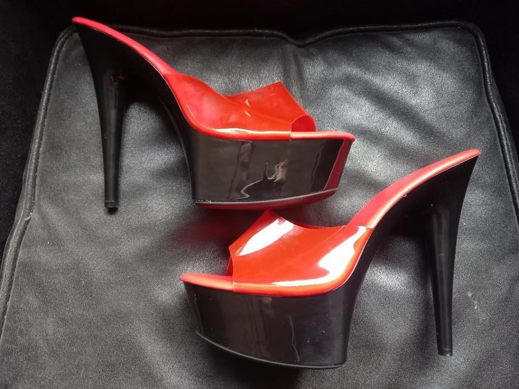 plateau lak hoge hakken pumps platform high heels mules, Kleding | Dames, Ophalen, Zwart, Nieuw, Schoenen met hoge hakken