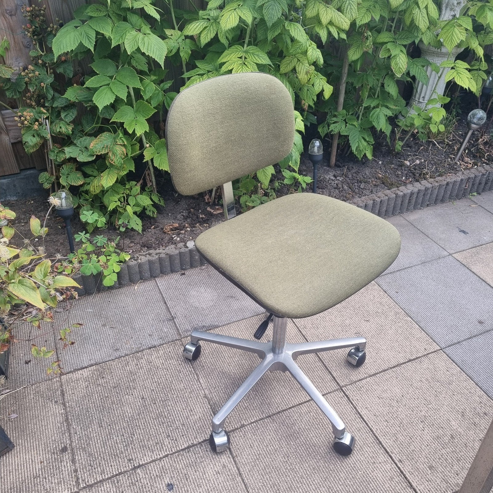 Comfortabele vintage burostoel bureaustoel verstelbaar, Ophalen, Gebruikt, Groen