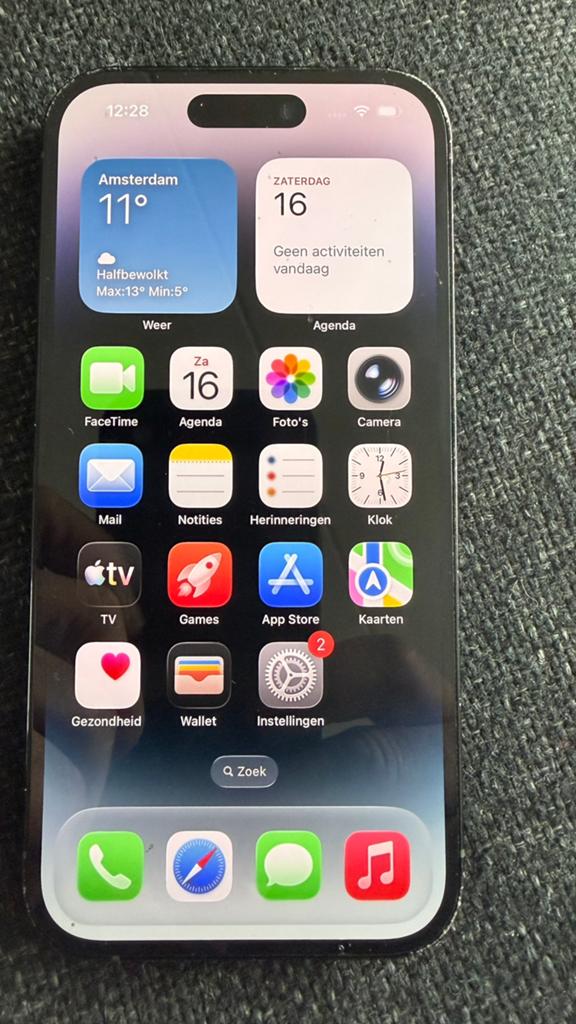 Iphone 14pro 128GB, Ophalen, 83 %, Zwart, Zonder simlock
