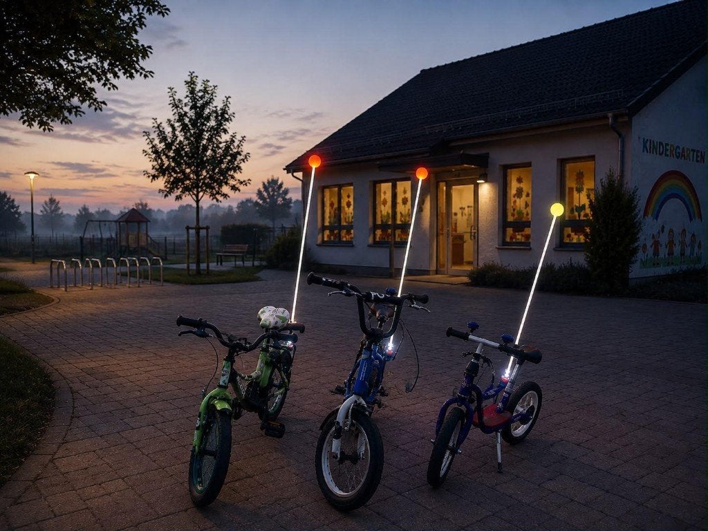 Fahrradwimpel beleuchtet für Kinderfahrräder & Laufräder, Fietsen en Brommers, Fietsen | Jongens, Verzenden, Nieuw, 18 inch