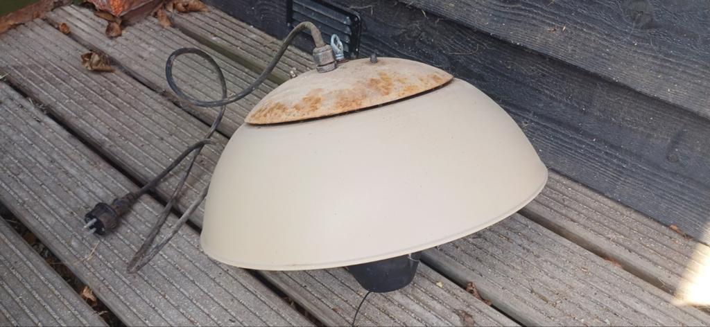 Terrasverwarmer infraroodwarmtelamp kleur taupe, Tuin en Terras, Ophalen of Verzenden, Gebruikt, Elektrisch, Plafond