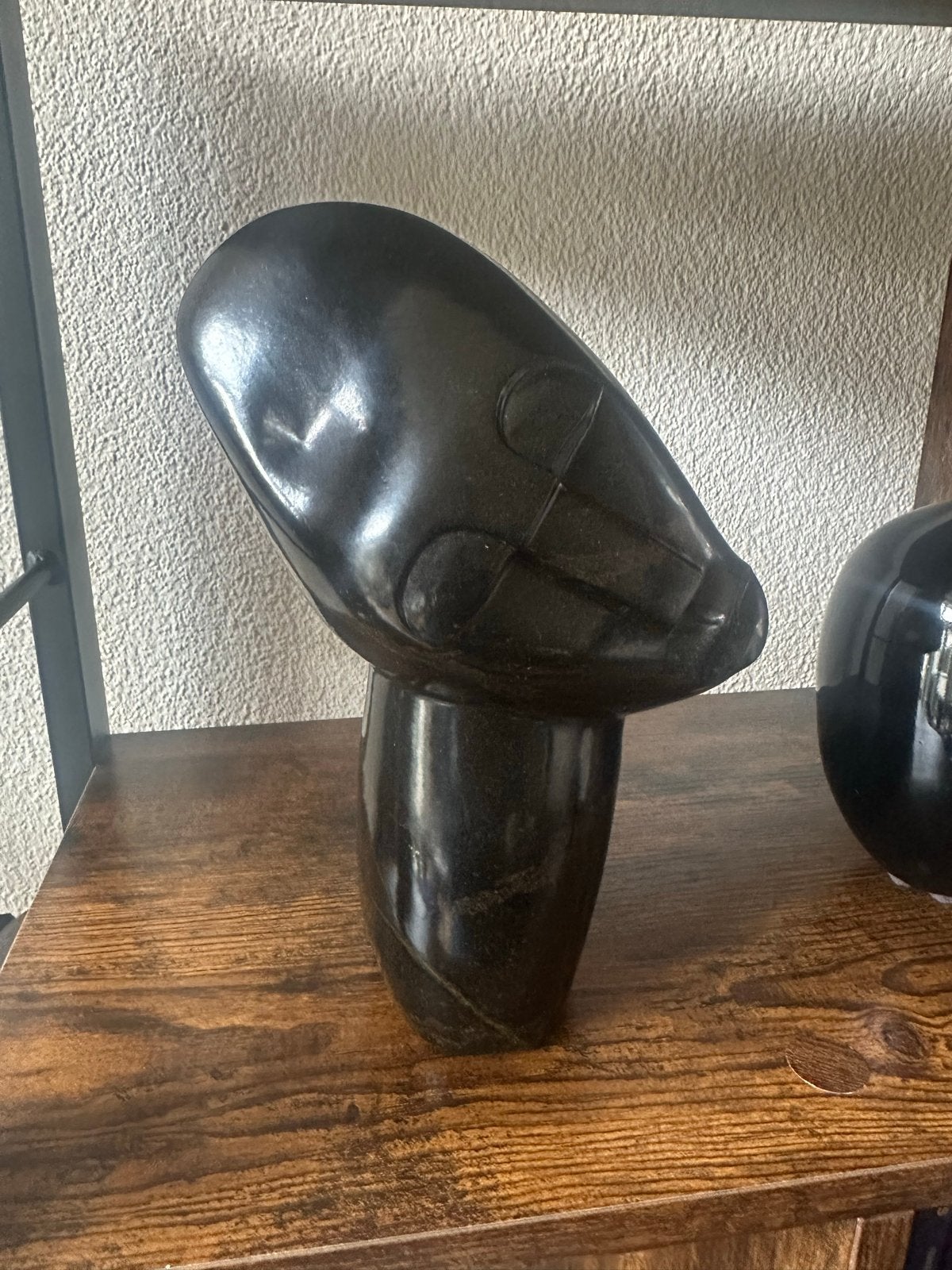 Abstracte Zwarte Steen Sculptuur - Modern Design, Antiek en Kunst, Kunst | Beelden en Houtsnijwerken, Beeld, Steen of Keramiek