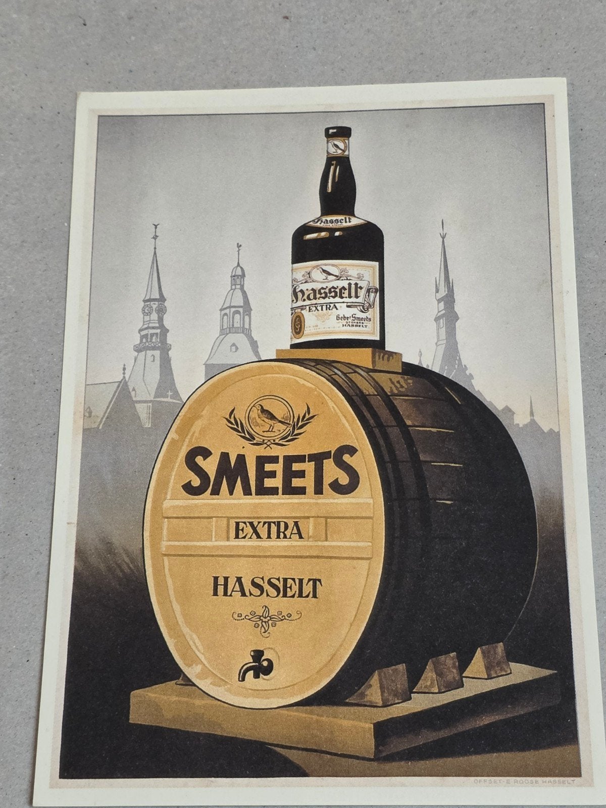 Ansichtkaart Smeets Extra Hasselt Jenevermuseum 1947, Ophalen of Verzenden, 1940 tot 1960, Ongelopen, Stad of Dorp