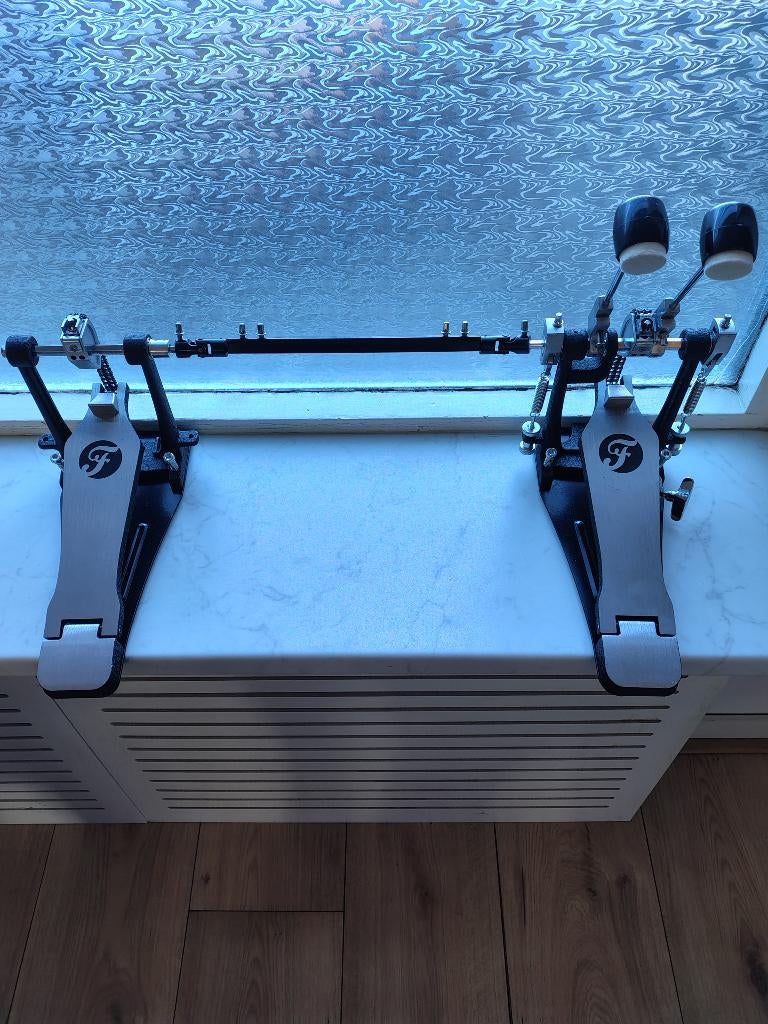 Dubbelpedaaal Fazley, Pearl marching snare, Paiste 802, Ophalen of Verzenden, Gebruikt, Pearl, Elektronisch