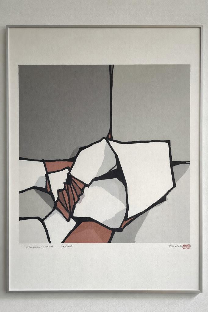 Fon Klement (1930–2000) originele boardsnede “Concomitance”, Antiek en Kunst, Kunst | Litho's en Zeefdrukken, Ophalen of Verzenden