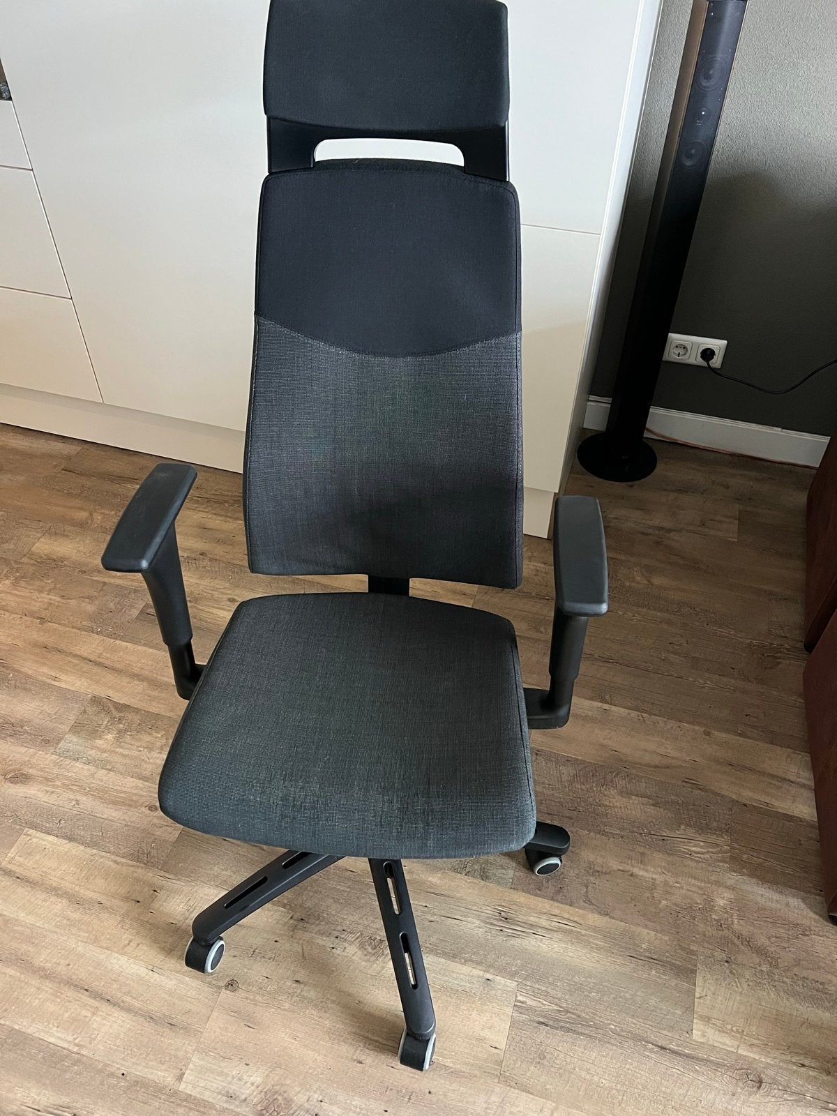 IKEA VOLMAR ergonomische bureaustoel - Zwart/Antraciet, Ophalen, Gebruikt, Zwart, Bureaustoel