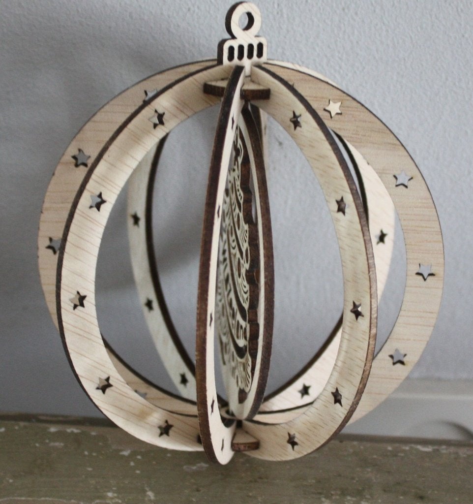 houten kerstbal wbl zeeland, Diversen, Kerst, Ophalen of Verzenden, Gebruikt