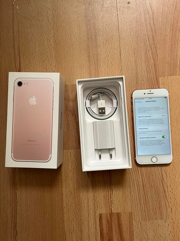 iPhone 7 32 GB 100% Accu ZGAN, Telecommunicatie, Mobiele telefoons | Apple iPhone, Wit, 32 GB, Ophalen of Verzenden, Zo goed als nieuw