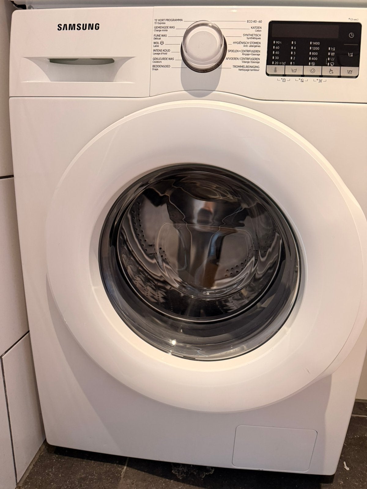 Samsung WW71TA049TE EcoBubble wasmachine - 7 KG, Witgoed en Apparatuur, Wasmachines, Ophalen, Zo goed als nieuw, 85 tot 90 cm