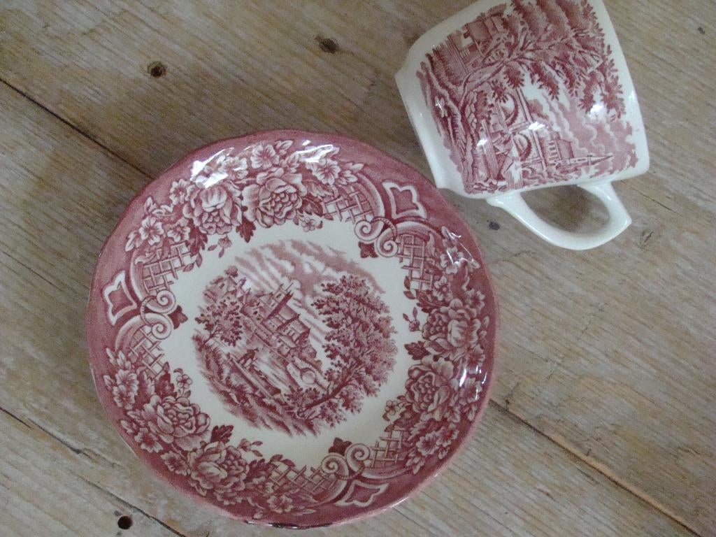 1x Kop-en-schotel, Engels rood, Grindley HOMELAND, gaaf, Ophalen of Verzenden