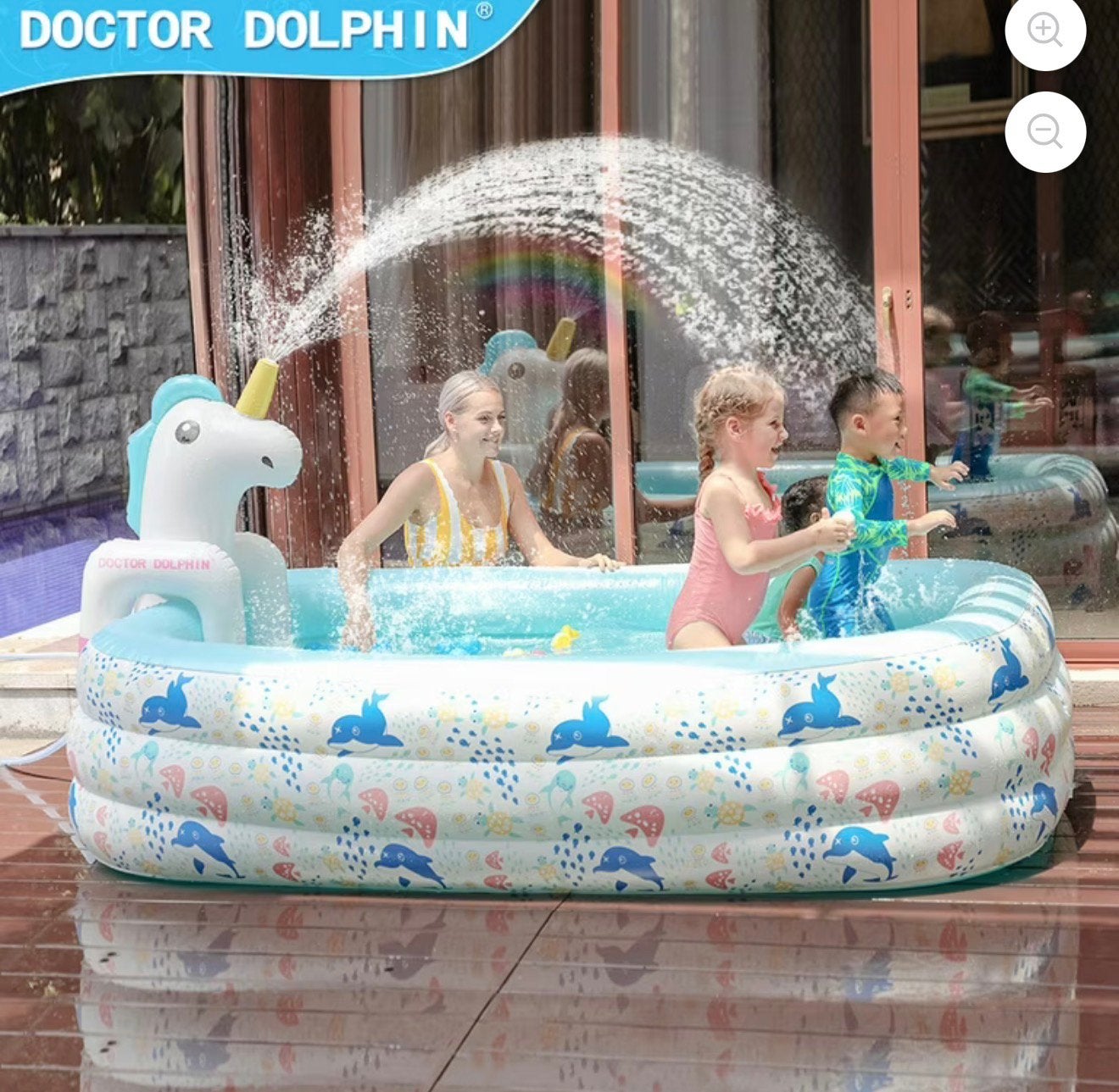 Zomertip - Zwembad met sproeier. Partij en los, Minder dan 80 cm, Opblaaszwembad, Nieuw, Ophalen of Verzenden