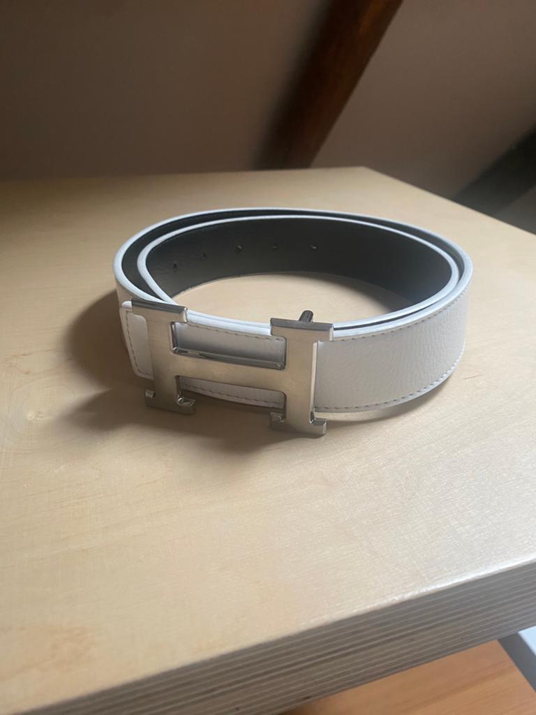 Hermès riem - wit, Kleding | Heren, Riemen en Ceinturen, Verzenden, Wit, 105 tot 115 cm, Zo goed als nieuw