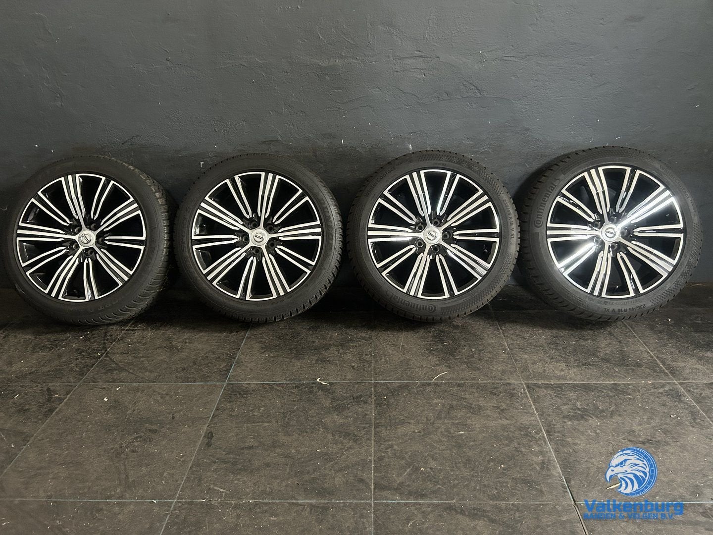 8-9mm! Originele Volvo S60 V60 Multi Spoke Black Diamond 18, 18 inch, Gebruikt, -, -