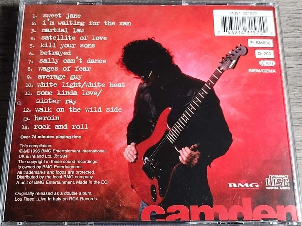 Lou Reed ‎– Live, In Concert, Ophalen of Verzenden, Zo goed als nieuw, Poprock