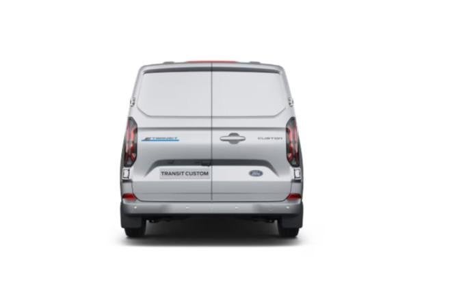 Ford E-Transit Custom 340 L2H1 Limited 71 kWh 218pk | Laadvl, Auto's, Automaat, Zwart, 71 kWh, Nieuw