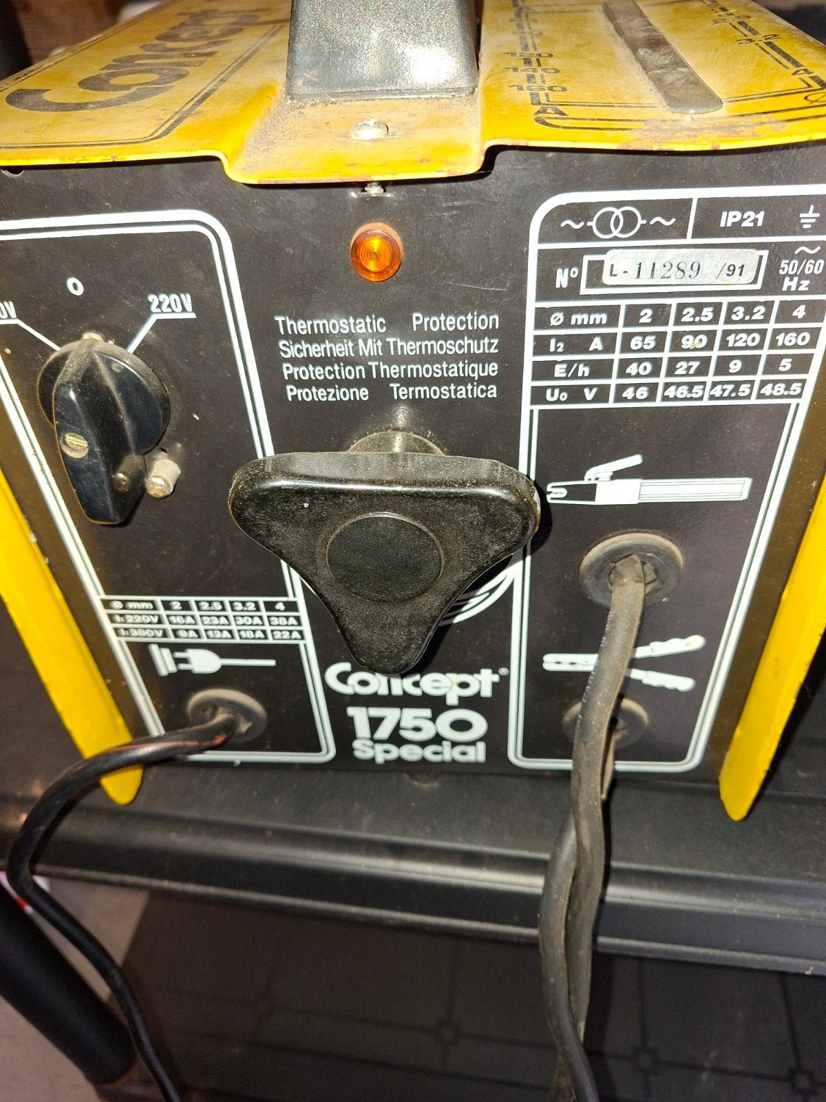 Lastrafo Concept 1750, Ophalen, Minder dan 150 ampère, Elektroden