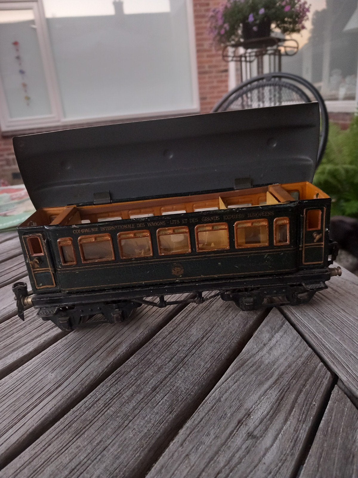 Marklin blikken spoor 0  dining car, Antiek en Kunst, Ophalen of Verzenden