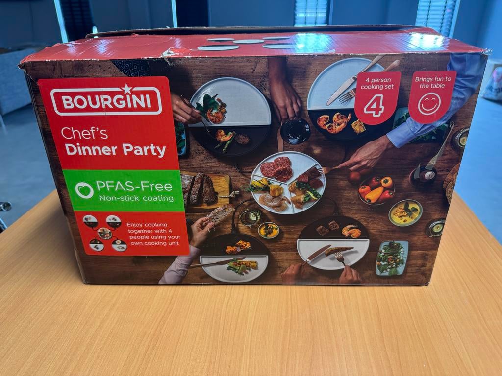 Bourgini Chef's Dinner Table, Overige typen, Ophalen of Verzenden, Zo goed als nieuw, Zwart