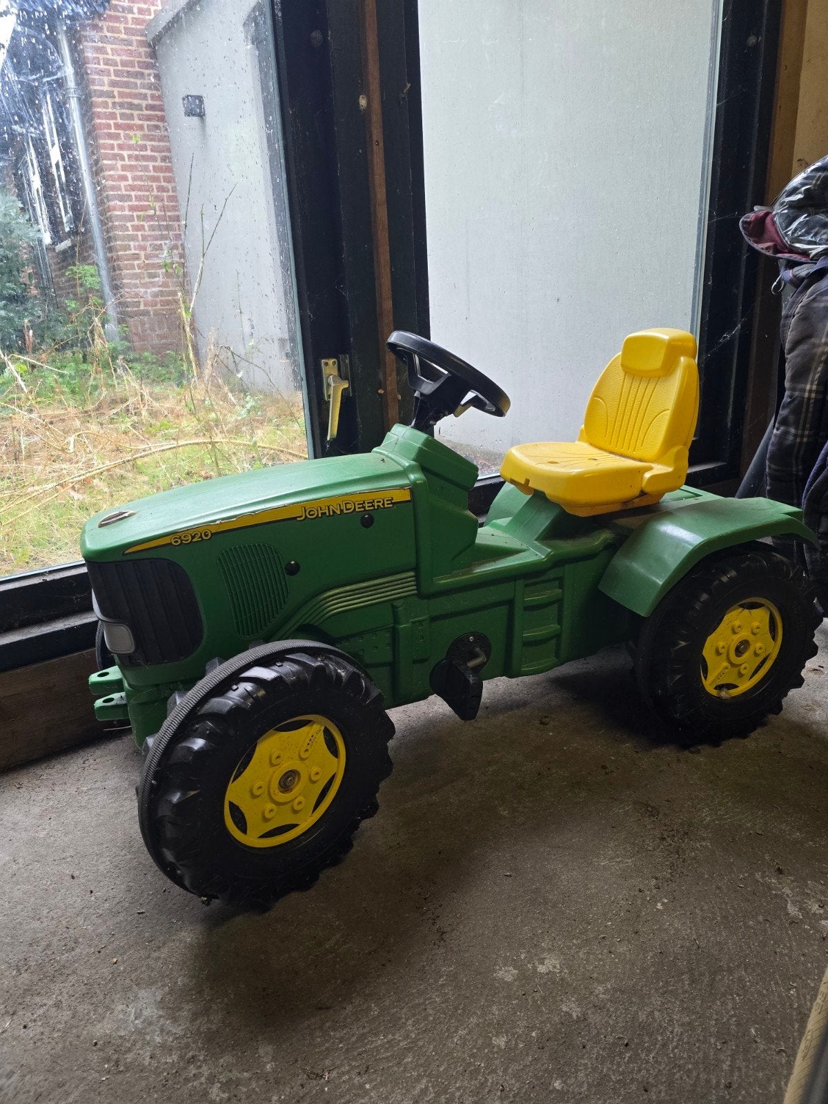 John Deere 6920 Trapauto - Groene Kindertractor, Ophalen, Zo goed als nieuw, Trapvoertuig
