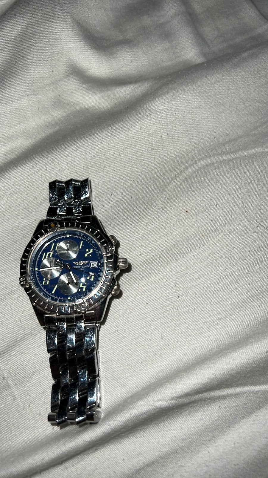 Breitling Horloge, Ophalen of Verzenden, Zilver, Polshorloge, Breitling