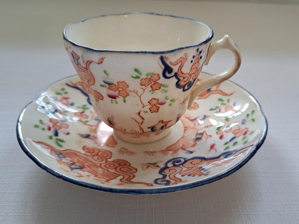 Zeldzaam antieke porselein kop en schotel theekop Imari?, Antiek en Kunst, Verzenden