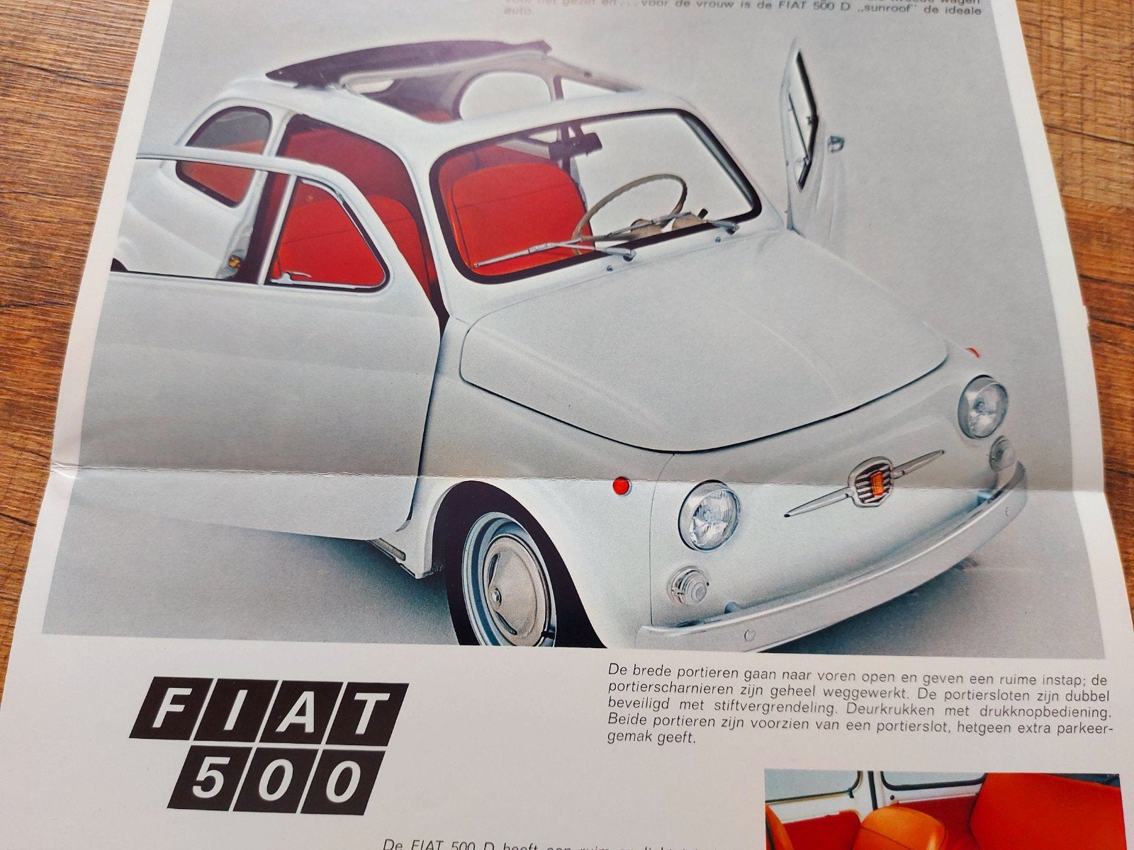 prachtige 1970 Fiat 500 folder NL, Ophalen of Verzenden, Zo goed als nieuw, Overige merken