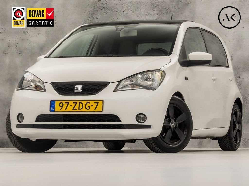 SEAT Mii 1.0 Sport (5 DEURS, SCHUIFDAK, NAVIGATIE, BLUETOOTH, Auto's, Seat, Voorwielaandrijving, Stof, Gebruikt, Zwart