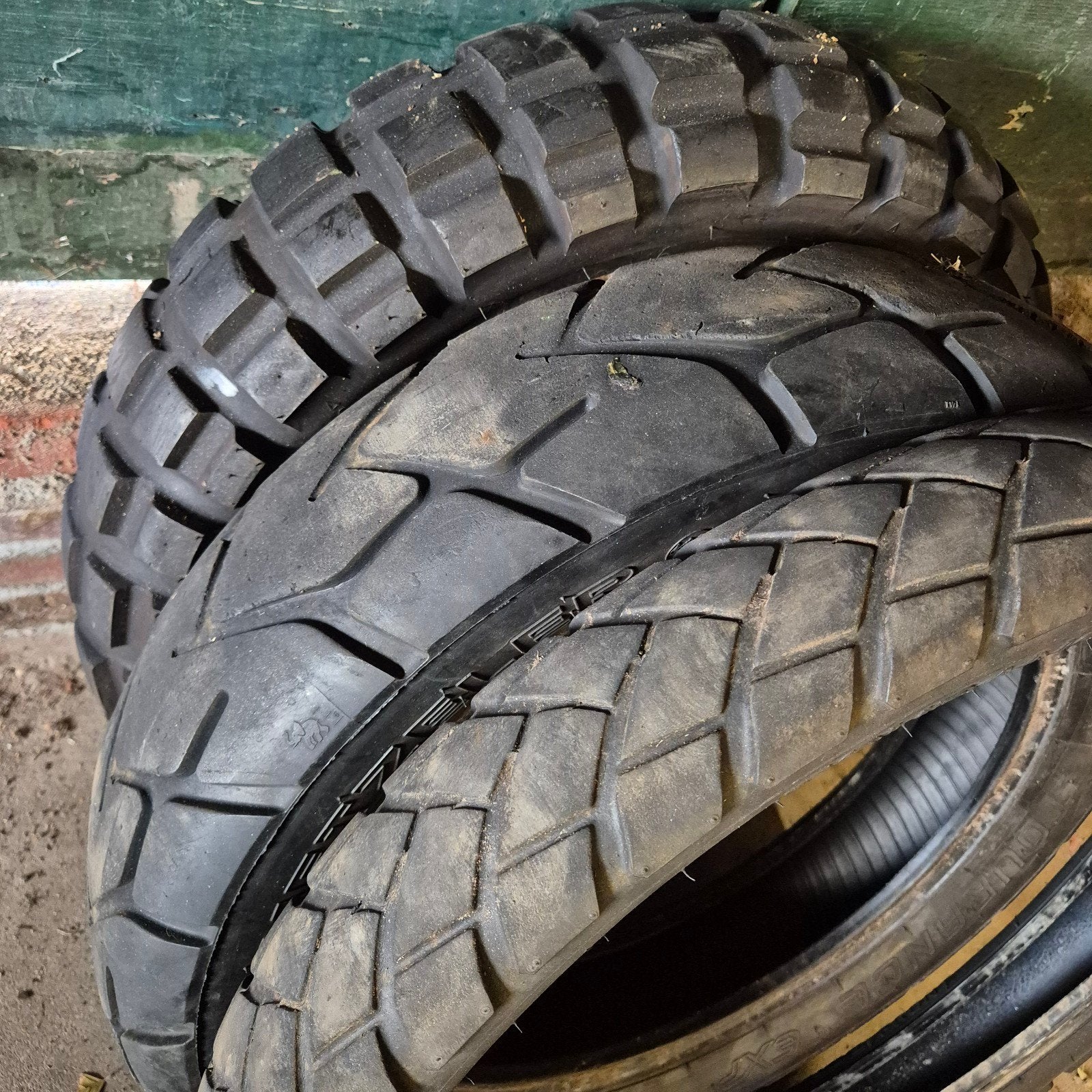 Honda Africa Twin XRV 750 Banden (2x achter, 1x voor), Ophalen of Verzenden, Gebruikt