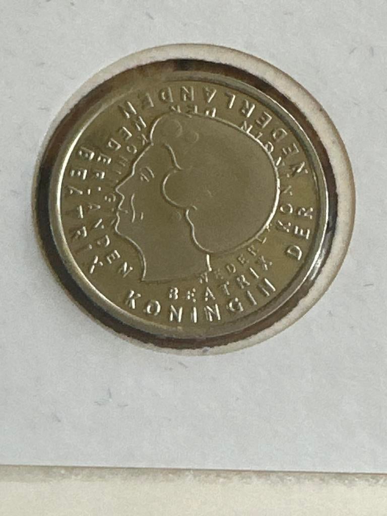 Nederland 1 gulden 2001 Beatrix geboorte munt, 1 gulden, Koningin Beatrix, Ophalen of Verzenden, Geboorte of Huwelijk