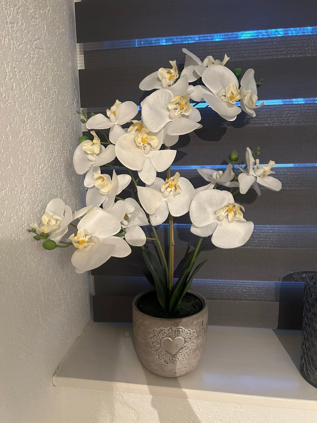 Kuntplanten orchidee off white 2 stuks voor 35,-, Ophalen, Zo goed als nieuw