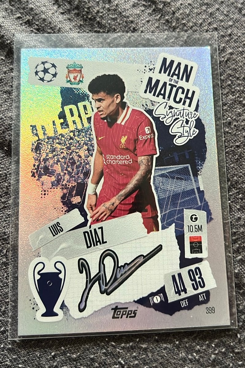Luis Díaz Autograph Topps Match Attax, Ophalen of Verzenden, Zo goed als nieuw, Plaatje