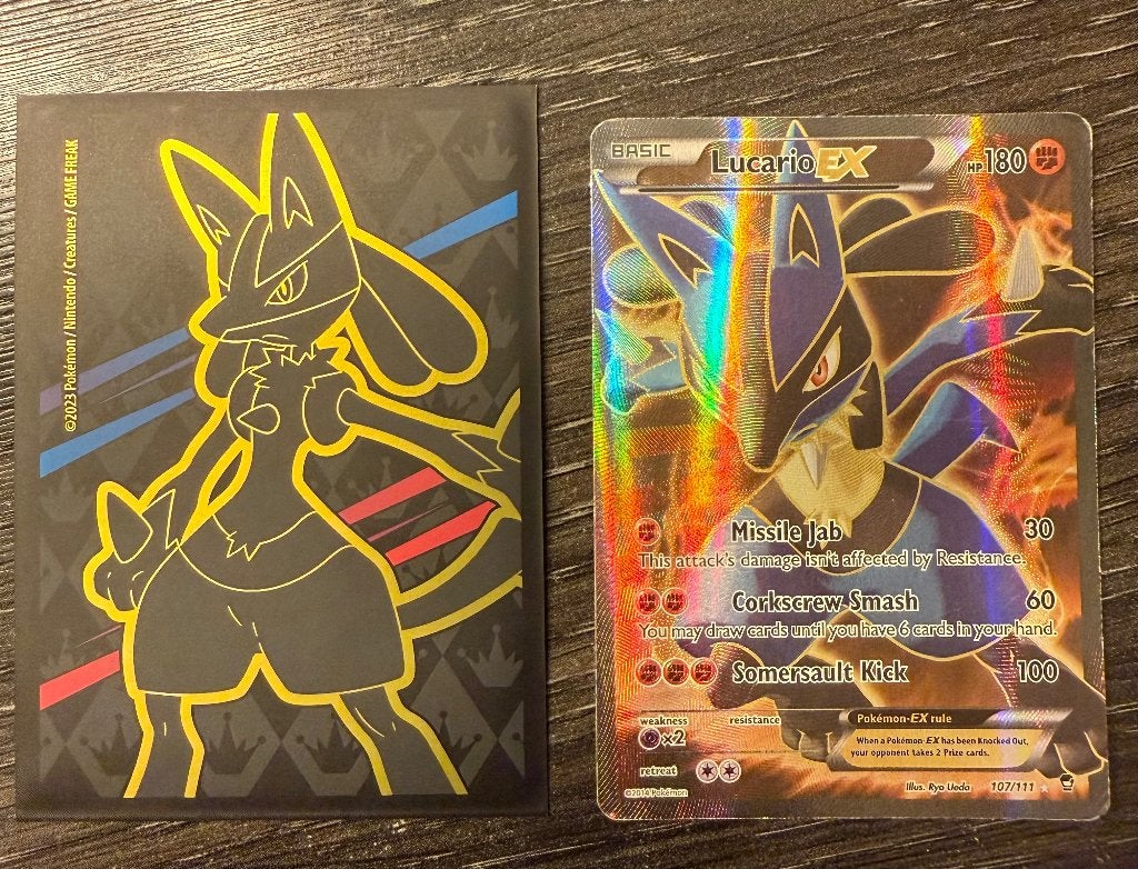 Lucario EX 107/111 2014, Ophalen of Verzenden, Gebruikt, Losse kaart, Foil