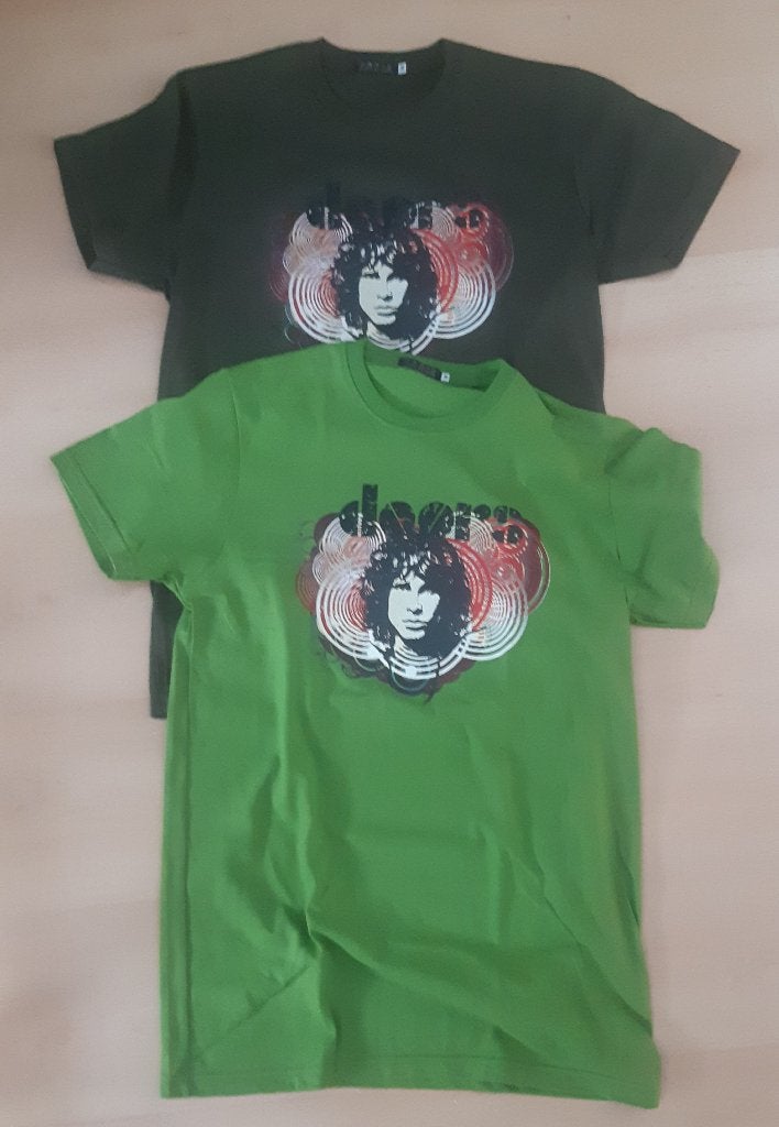 Twee T-shirts The Doors (Jim Morrison), maat M, Verzenden, Zo goed als nieuw, Maat 48/50 (M), Overige kleuren