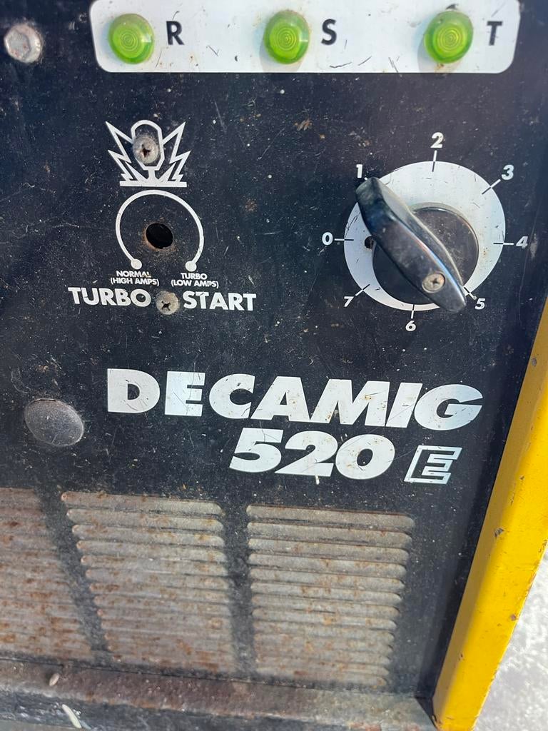 Deca Mig 520 lasapparaat met gasfles en lasdraad, Ophalen, Gebruikt, 250 ampère of meer, Co2