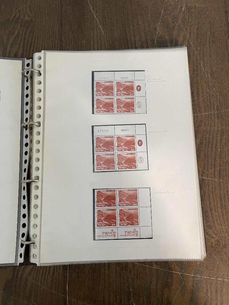 postzegels Israel in album 23 blok kaarten luchtpost en meer, Verzenden, Buitenland