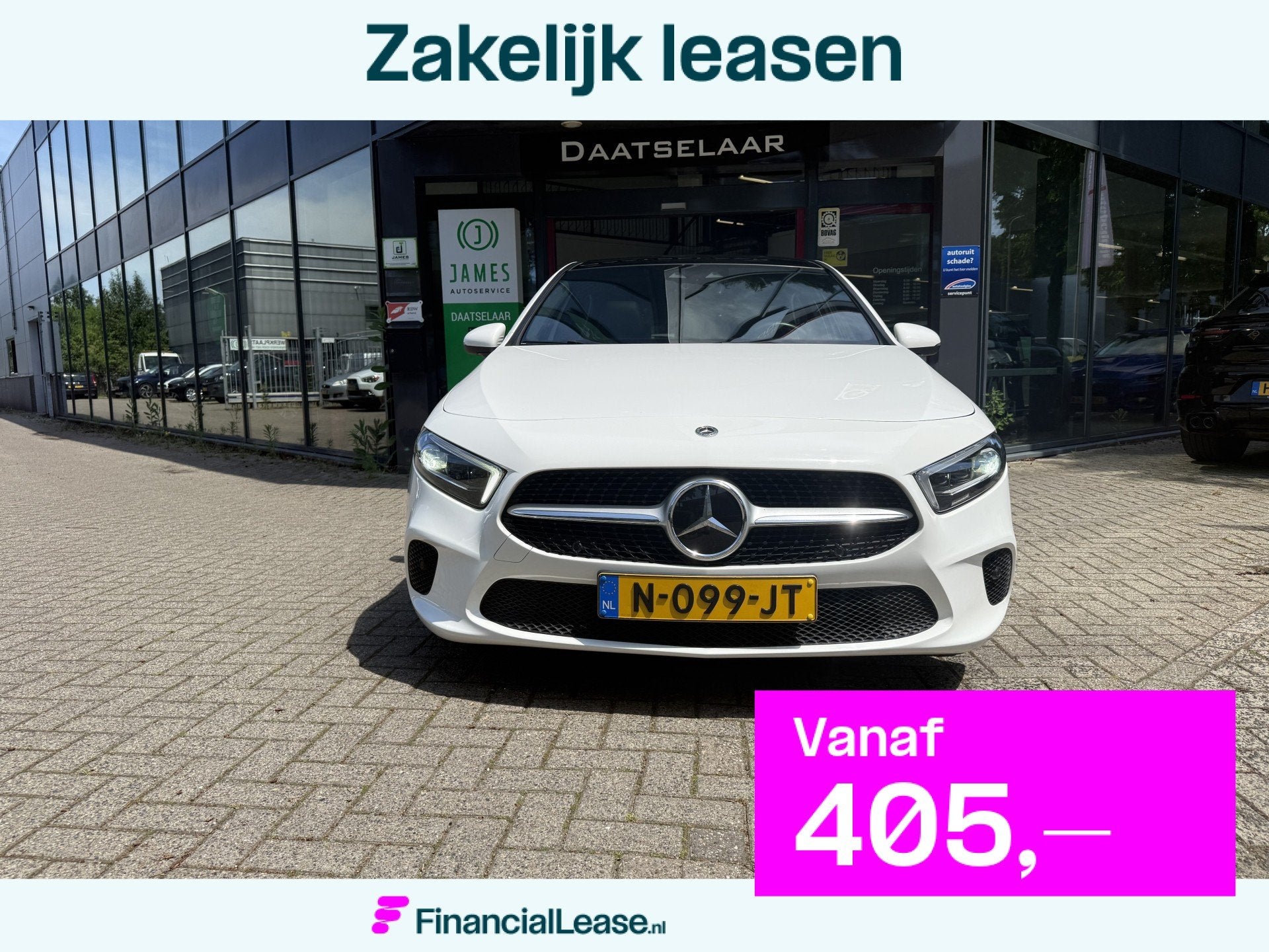 Mercedes-Benz A-Klasse 200 Business Solution Luxury Panorama, Gebruikt, 4 cilinders, Wit, Bedrijf