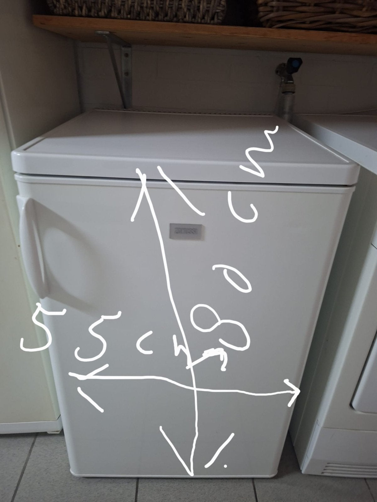 Zanussi koelkast met vriesvak - 80cm hoog, 55cm breed, 85 tot 120 cm, 75 tot 100 liter, Ophalen of Verzenden, Zo goed als nieuw