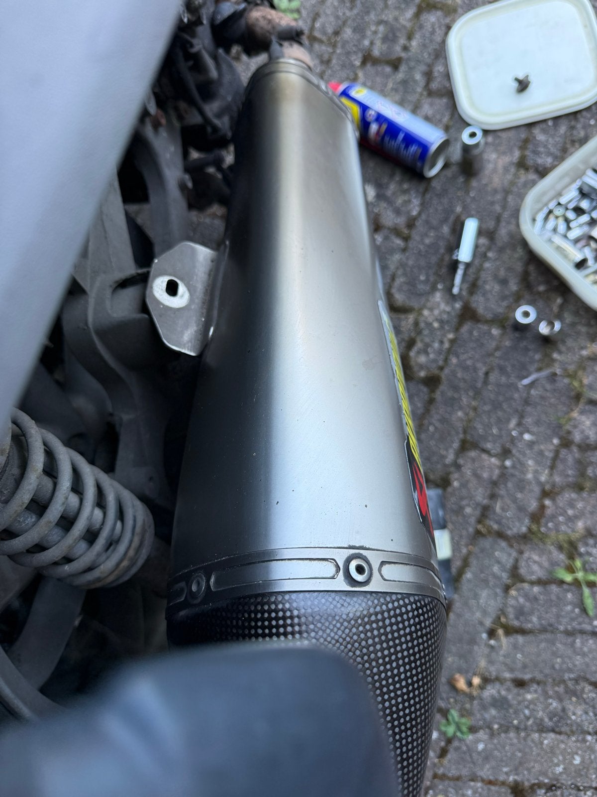 Akrapovic sportuitlaat voor Piaggio MP3, Ophalen of Verzenden, Gebruikt