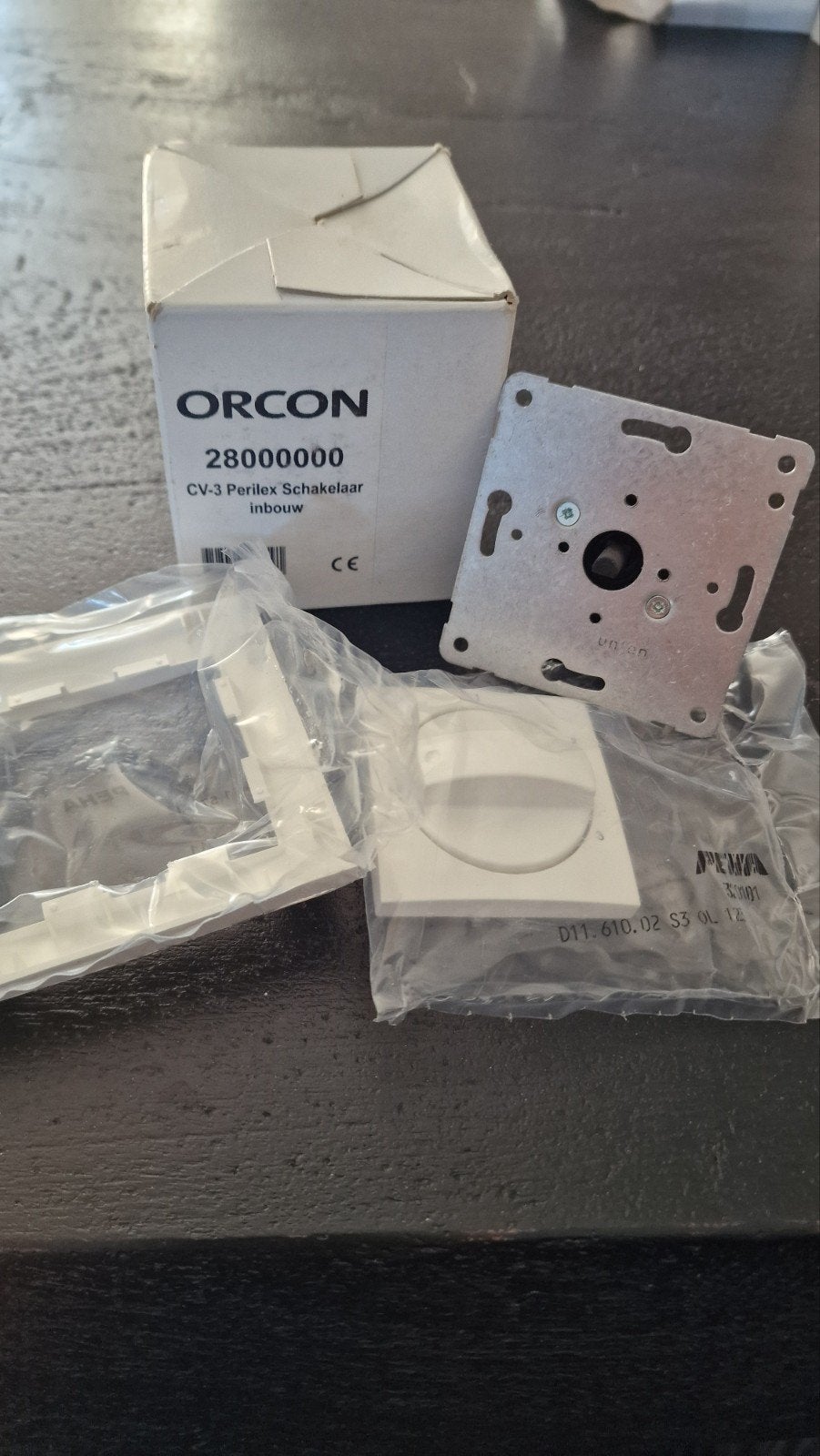 Orcon CV-3 Perilex Schakelaar Inbouw - Nieuw in doos, Doe-het-zelf en Verbouw, Ophalen of Verzenden, Nieuw, Overige merken, Schakelaar