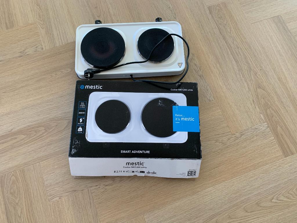 Kookplaat Mestic Cooker MKT-200 white, Witgoed en Apparatuur, Kookplaten, Ophalen, Nieuw, 3 kookzones of minder, Vrijstaand
