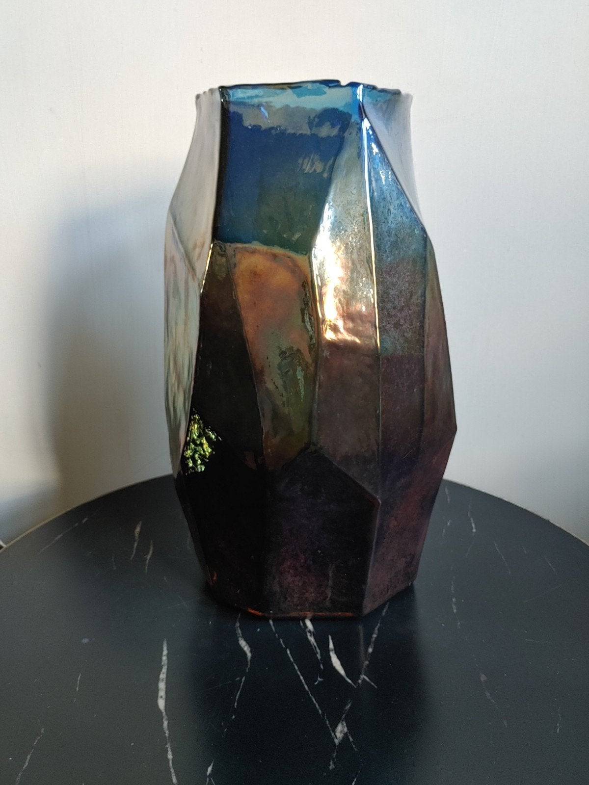 Pols Potten gekleurde vaas maat L, Ophalen, Blauw, Glas, Gerecycled glas