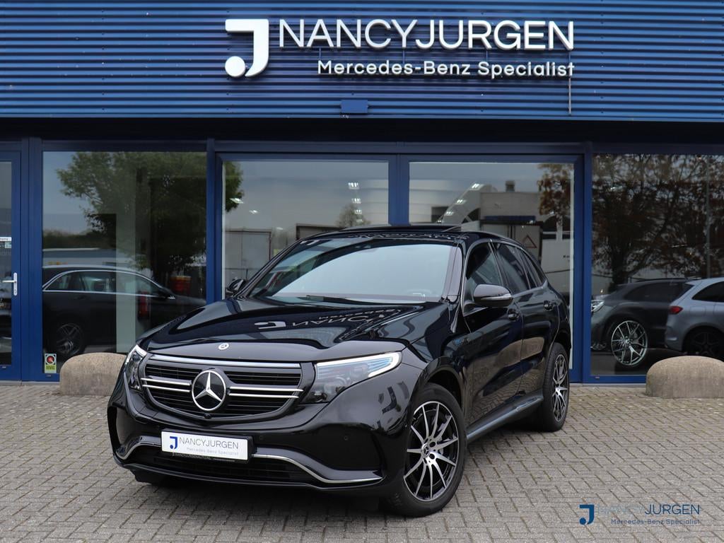 Mercedes-Benz EQC 400 4M | AMG Line | SoH 97,3% | Panoramada, 12 maanden, Zwart, 2395 kg, Leder en Stof