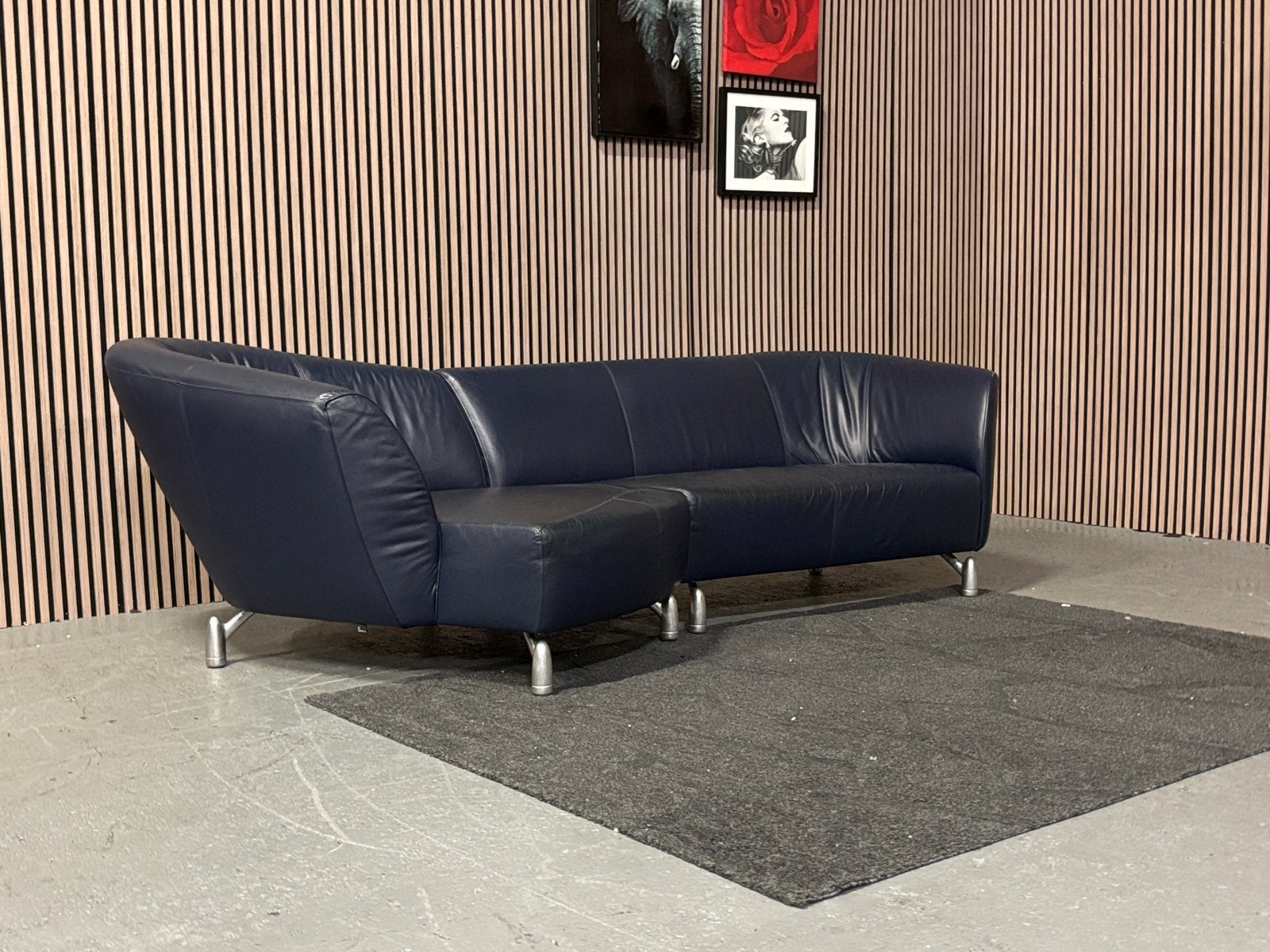 GRATIS LEVERING Leolux Pupilla Bank Leer 260x130 GEREINIGD, 250 tot 300 cm, 125 tot 150 cm, Hoekbank, Driepersoons
