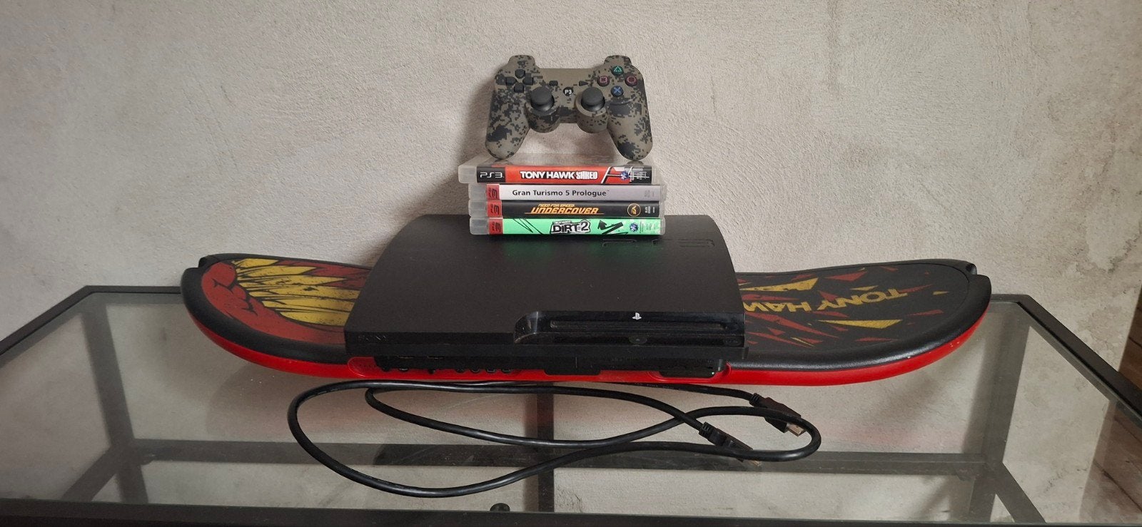 PS3 met Tony Hawk Shred Skateboard Controller en games, Ophalen, Gebruikt, 1 speler, Sport