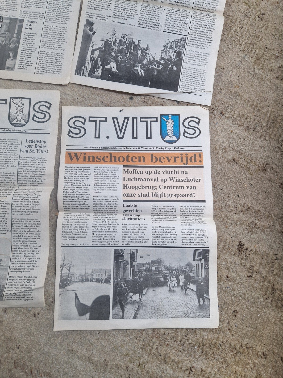 4 kranten st.vitus van 1945

nr 1_2_3_4, Ophalen of Verzenden, 1940 tot 1960, Nederland, Krant