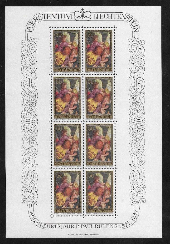 Liechtenstein Michel KB 655-657 postfris  RUBENS, Postzegels en Munten, Ophalen of Verzenden, Overige landen, Postfris