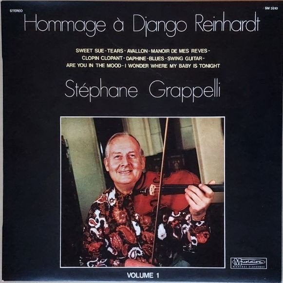 LP - Stéphane Grappelli ‎– Hommage Django Reinhardt Volume 1, Cd's en Dvd's, Vinyl | Jazz en Blues, LP, Gebruikt, Ophalen of Verzenden